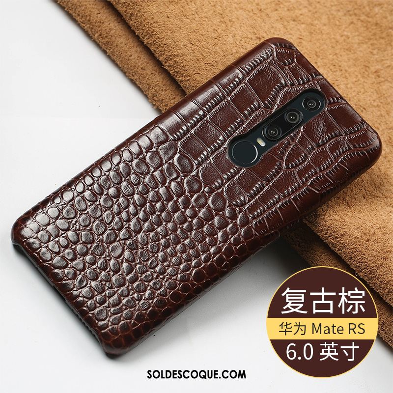 Coque Huawei Mate Rs Incassable Cuir Véritable Business Téléphone Portable Bleu France