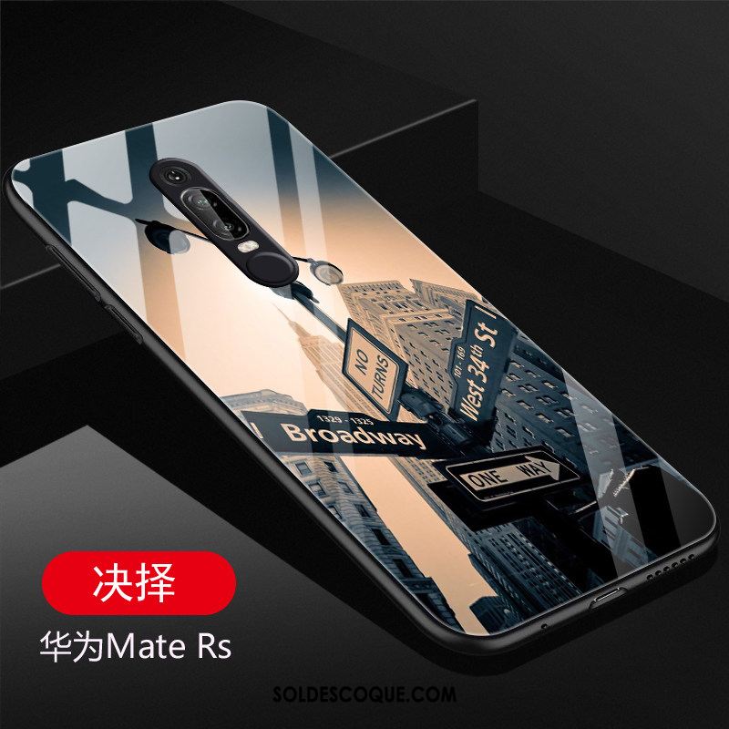 Coque Huawei Mate Rs Verre Étui Personnalité Violet Téléphone Portable France