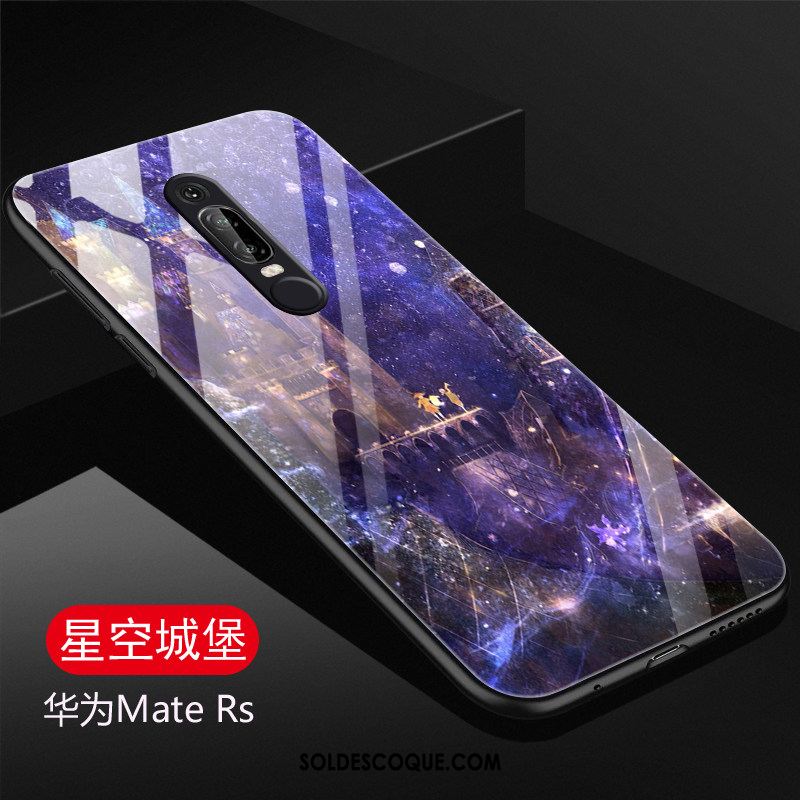 Coque Huawei Mate Rs Verre Étui Personnalité Violet Téléphone Portable France