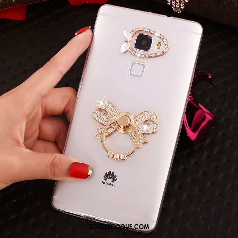 Coque Huawei Mate S Anneau Strass Étui Transparent Téléphone Portable Pas Cher