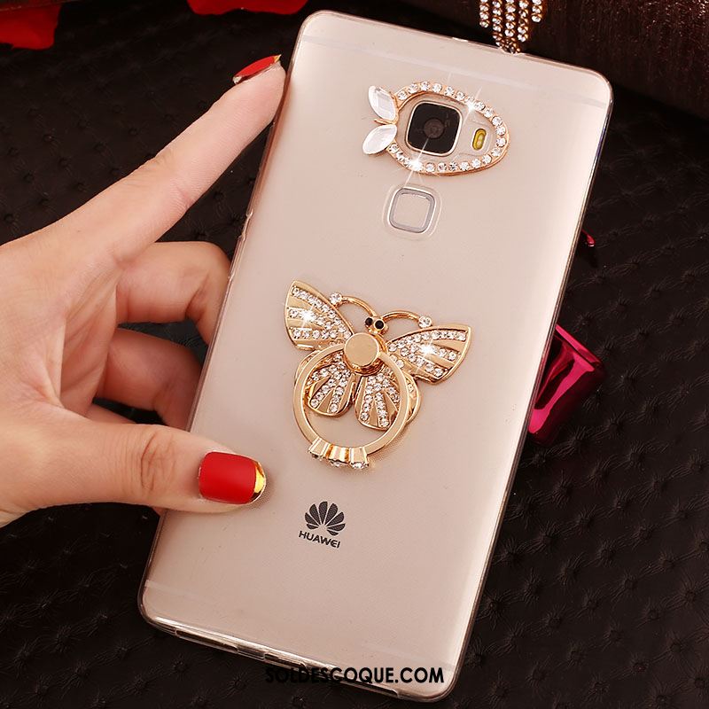 Coque Huawei Mate S Anneau Strass Étui Transparent Téléphone Portable Pas Cher