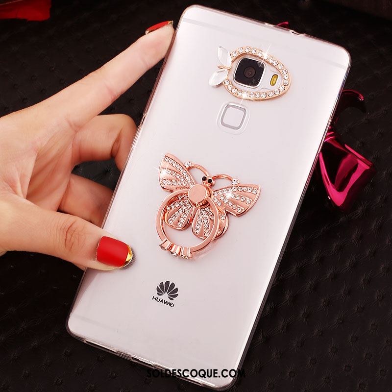 Coque Huawei Mate S Anneau Strass Étui Transparent Téléphone Portable Pas Cher