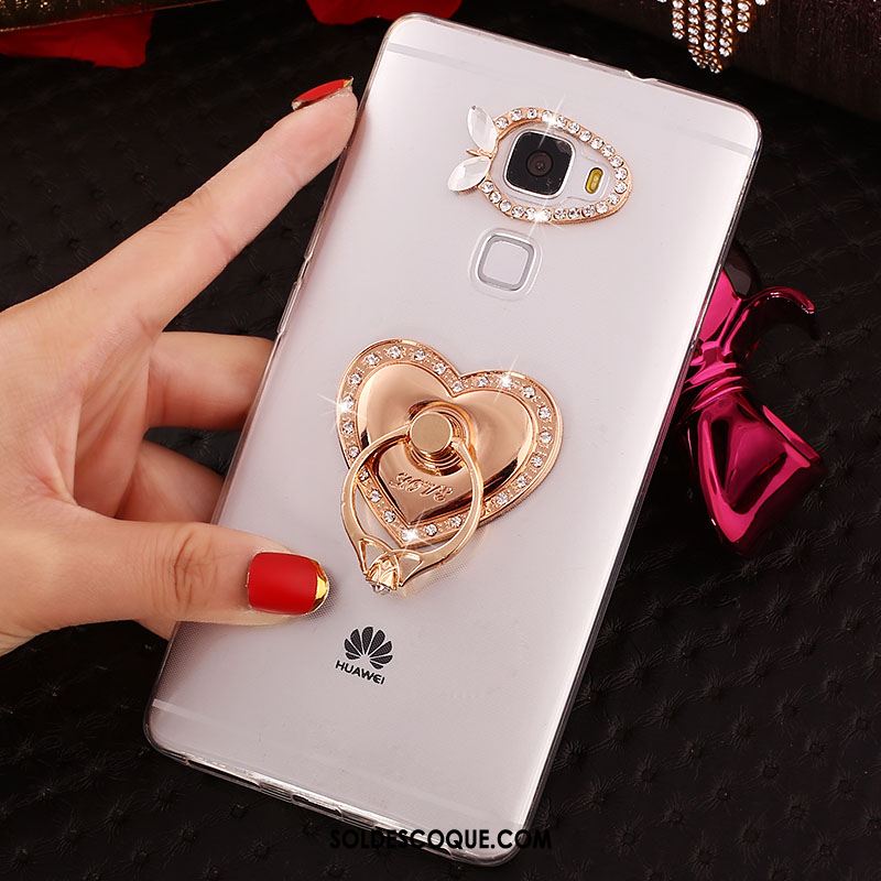 Coque Huawei Mate S Anneau Strass Étui Transparent Téléphone Portable Pas Cher