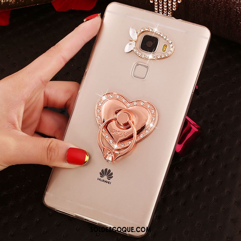 Coque Huawei Mate S Anneau Strass Étui Transparent Téléphone Portable Pas Cher