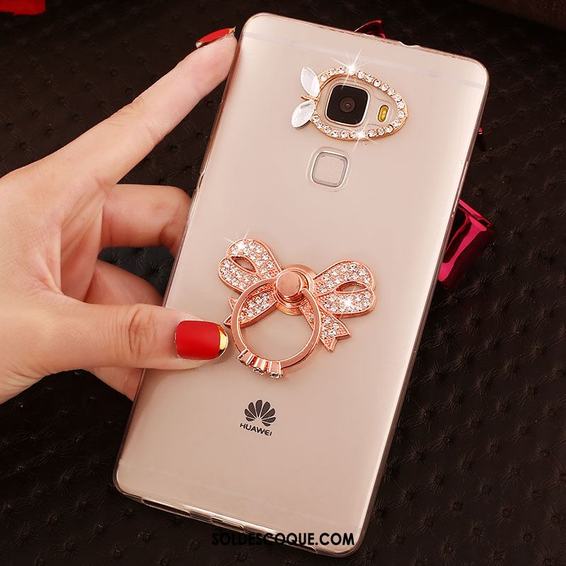 Coque Huawei Mate S Anneau Strass Étui Transparent Téléphone Portable Pas Cher