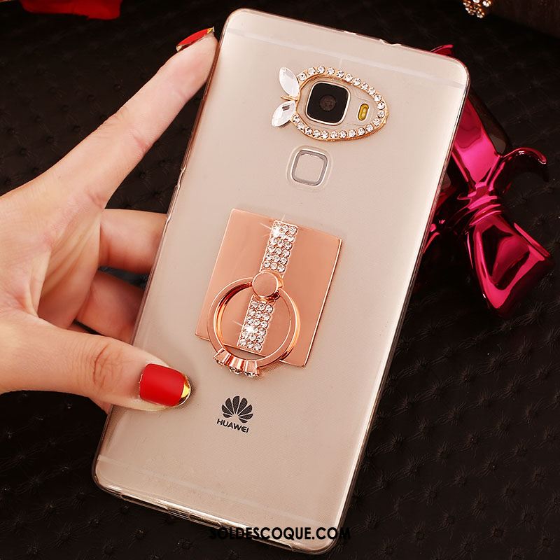 Coque Huawei Mate S Anneau Strass Étui Transparent Téléphone Portable Pas Cher