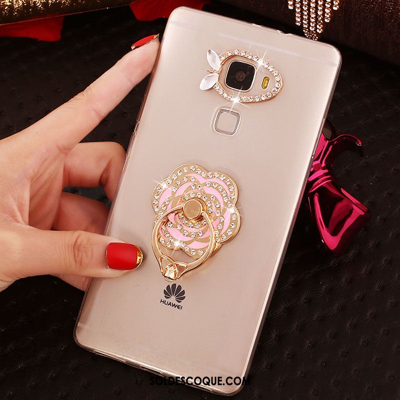 Coque Huawei Mate S Anneau Strass Étui Transparent Téléphone Portable Pas Cher