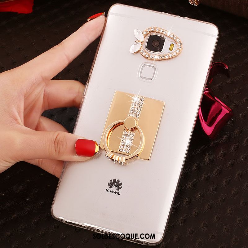 Coque Huawei Mate S Anneau Strass Étui Transparent Téléphone Portable Pas Cher