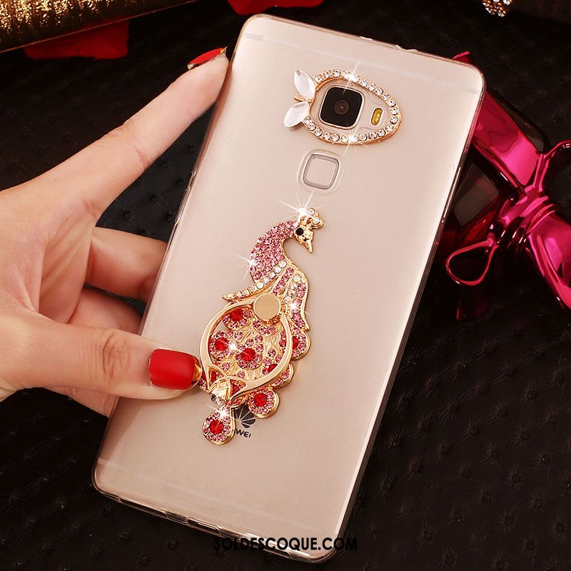 Coque Huawei Mate S Anneau Strass Étui Transparent Téléphone Portable Pas Cher