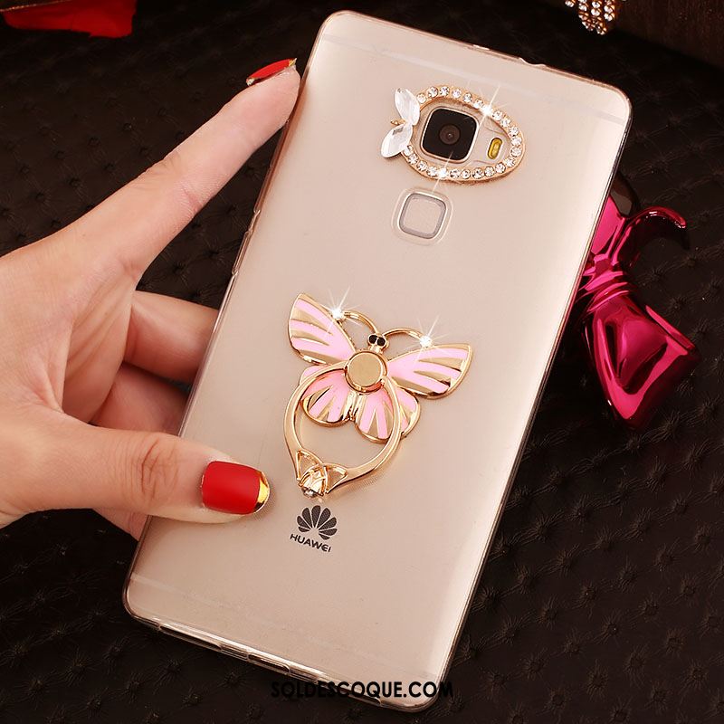 Coque Huawei Mate S Anneau Strass Étui Transparent Téléphone Portable Pas Cher