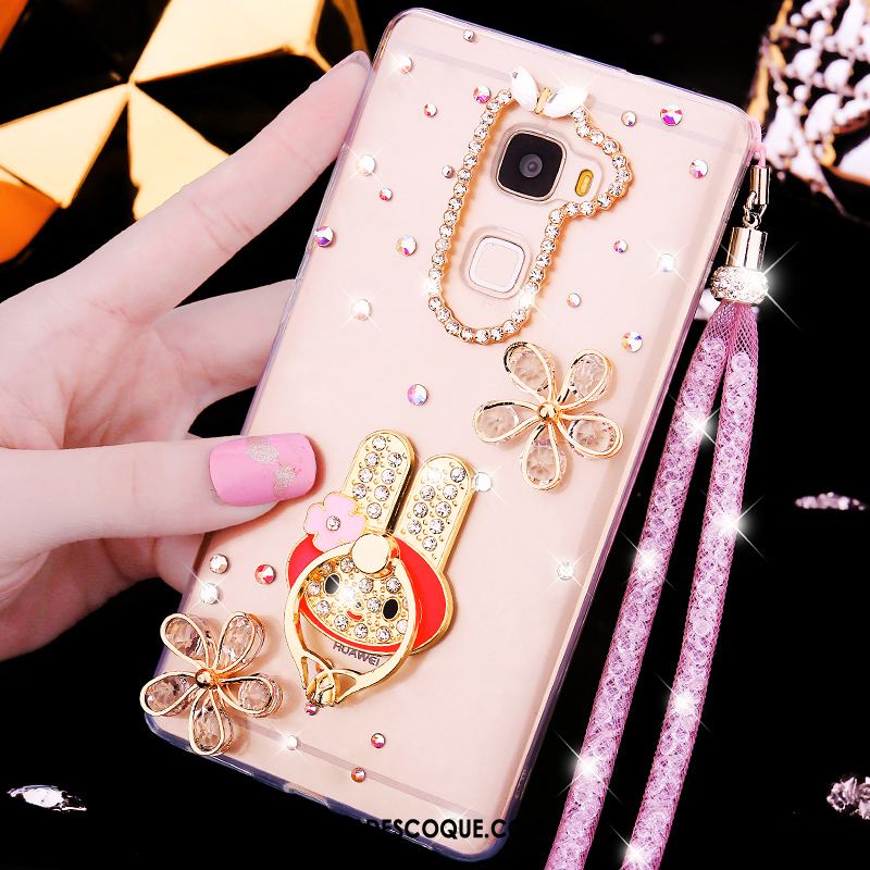 Coque Huawei Mate S Ballet Rose Incruster Strass Incassable Transparent Soldes