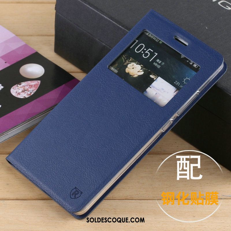 Coque Huawei Mate S Téléphone Portable Casual Étui En Cuir Violet Pas Cher