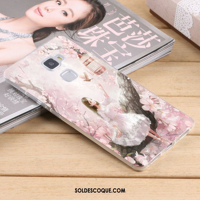 Coque Huawei Mate S Téléphone Portable Délavé En Daim Transparent Tendance Protection Housse Pas Cher