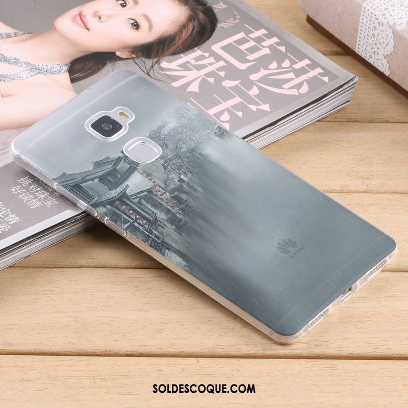 Coque Huawei Mate S Étui Membrane Silicone Tempérer Bleu Housse Pas Cher