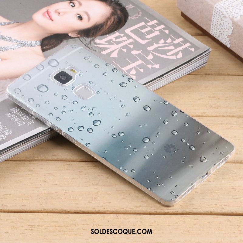 Coque Huawei Mate S Étui Membrane Silicone Tempérer Bleu Housse Pas Cher