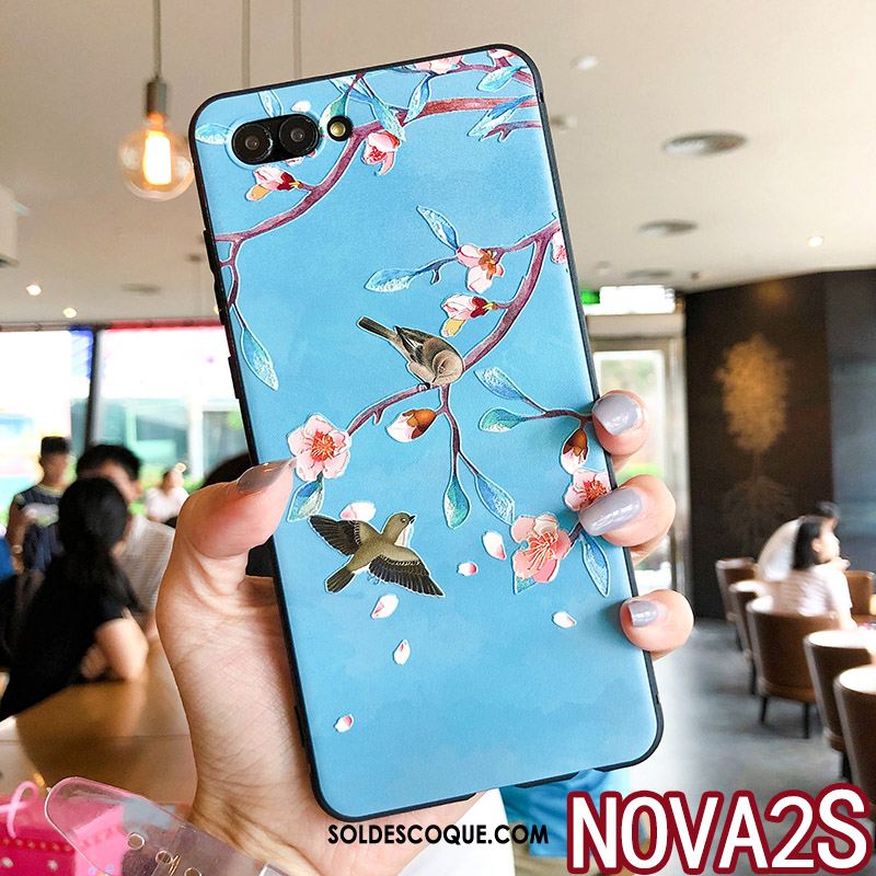 Coque Huawei Nova 2s Floral Anneau Téléphone Portable Blanc Personnalité Soldes