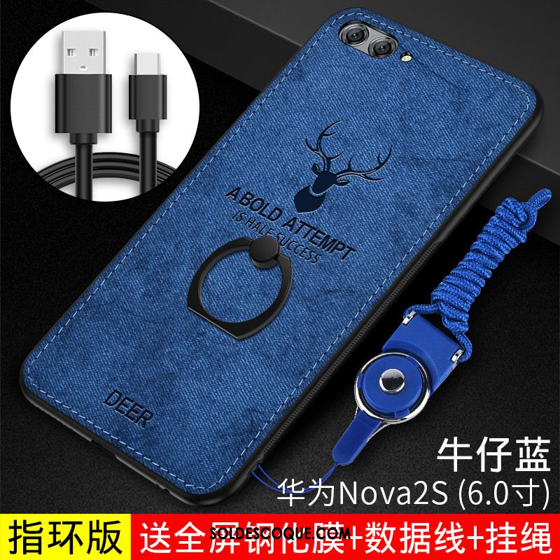 Coque Huawei Nova 2s Personnalité Bleu Créatif Tissu Très Mince En Ligne