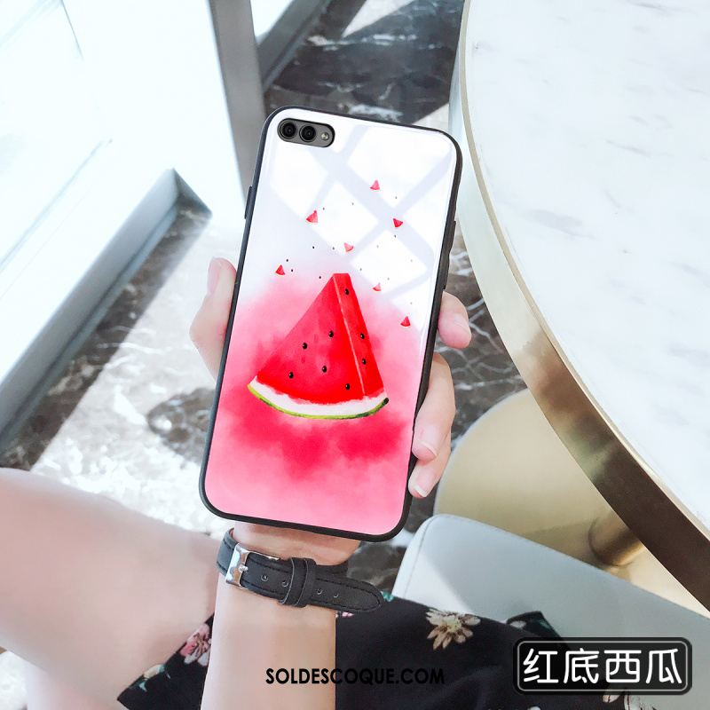 Coque Huawei Nova 2s Tout Compris Net Rouge Personnalité Fluide Doux Rose Pas Cher