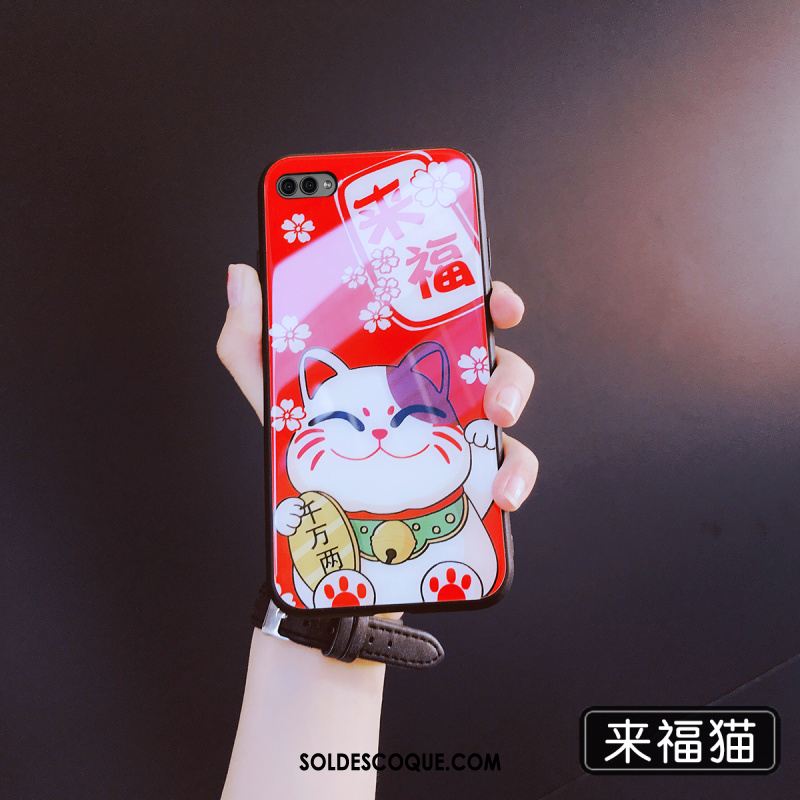 Coque Huawei Nova 2s Tout Compris Net Rouge Personnalité Fluide Doux Rose Pas Cher