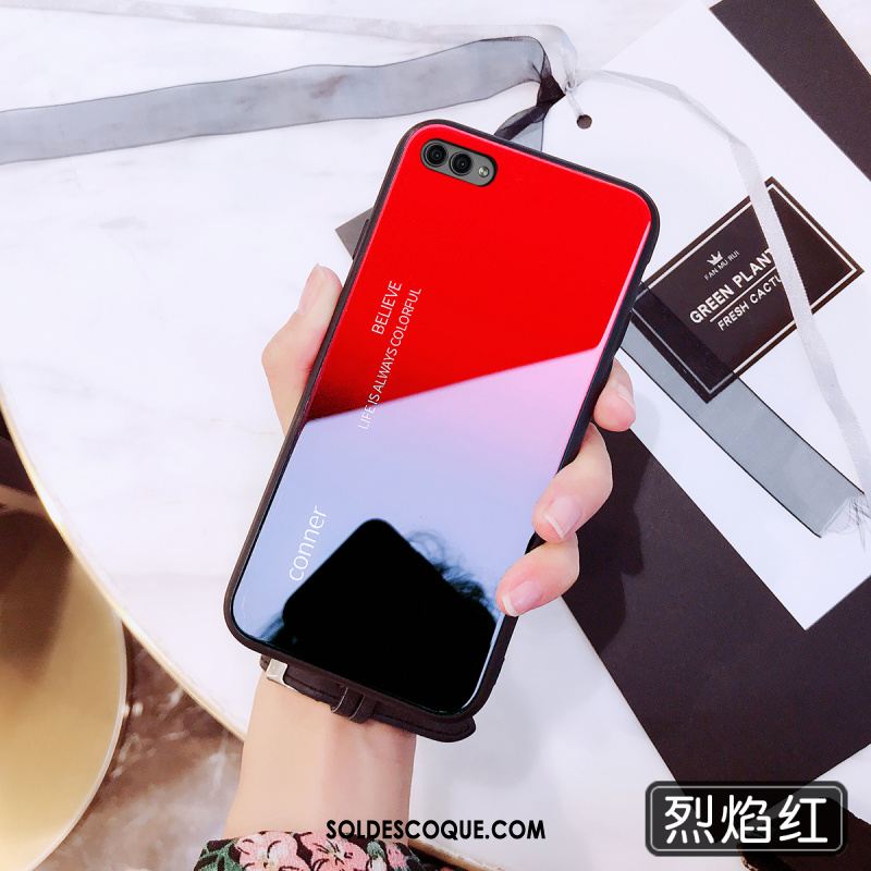 Coque Huawei Nova 2s Tout Compris Net Rouge Personnalité Fluide Doux Rose Pas Cher