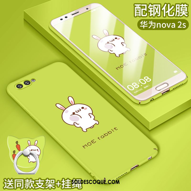 Coque Huawei Nova 2s Téléphone Portable Nouveau Dessin Animé Délavé En Daim Difficile Pas Cher