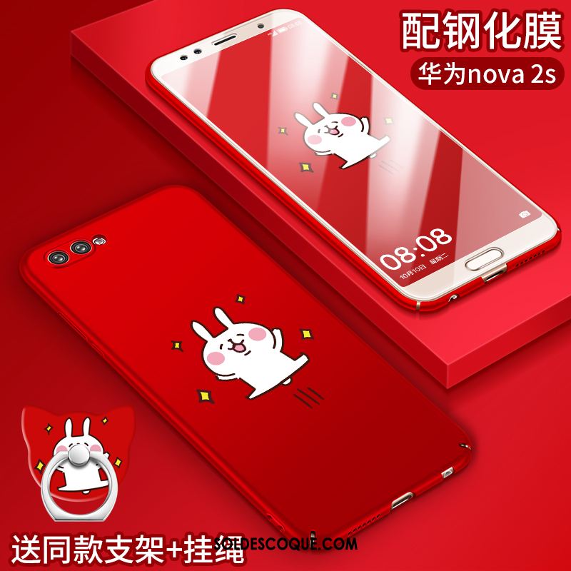 Coque Huawei Nova 2s Téléphone Portable Nouveau Dessin Animé Délavé En Daim Difficile Pas Cher