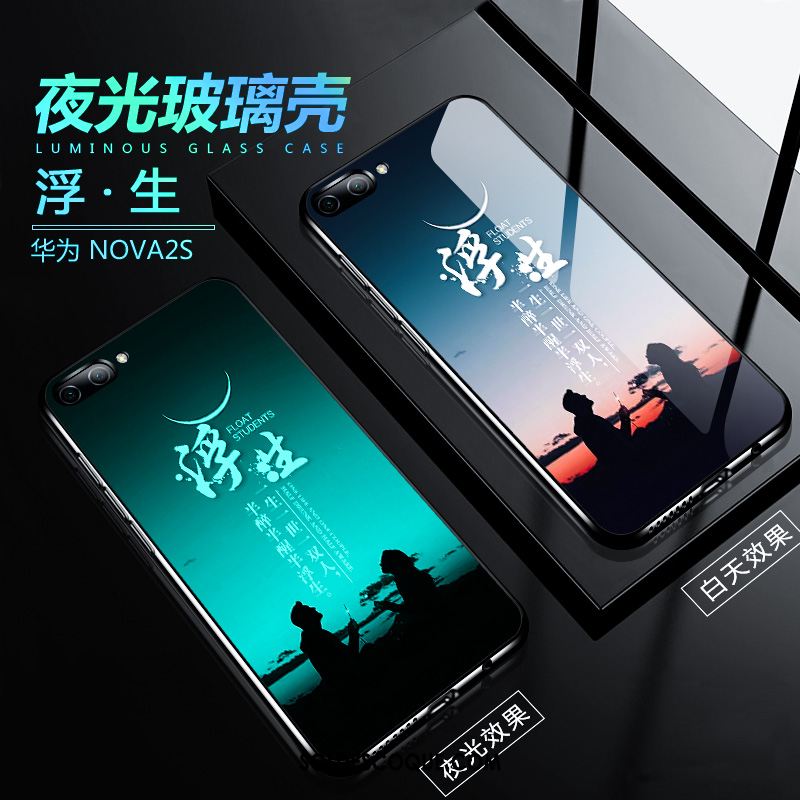 Coque Huawei Nova 2s Verre Légère Tout Compris Noir Silicone En Vente