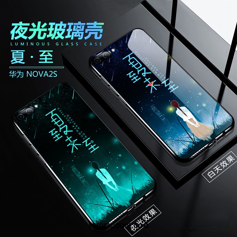 Coque Huawei Nova 2s Verre Légère Tout Compris Noir Silicone En Vente