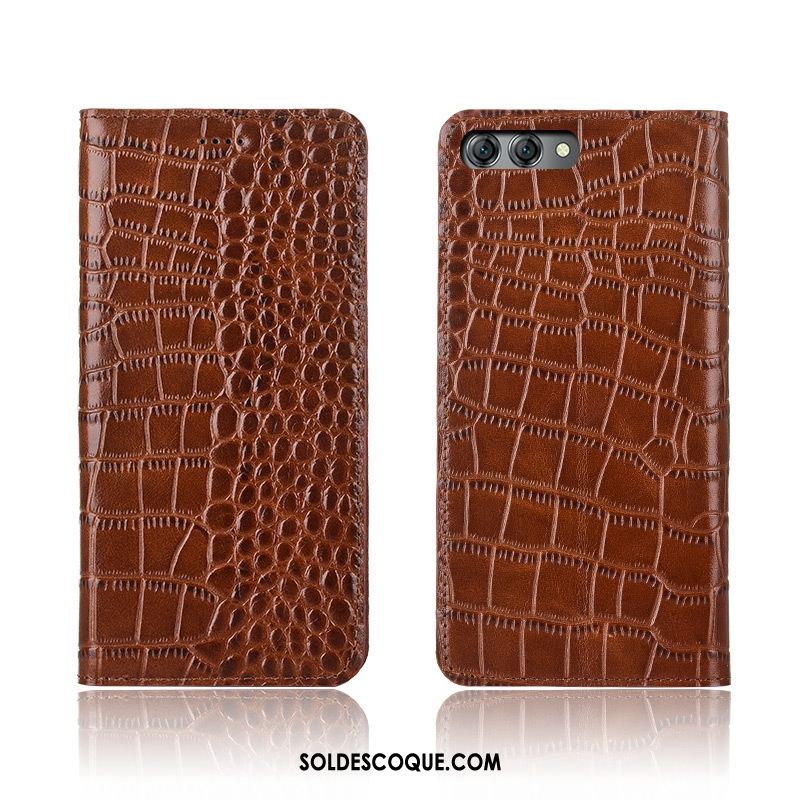 Coque Huawei Nova 2s Étui En Cuir Clamshell Crocodile Protection Incassable Pas Cher