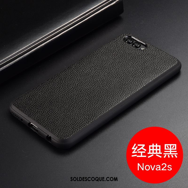 Coque Huawei Nova 2s Étui En Cuir Téléphone Portable Incassable Protection Noir Housse Soldes