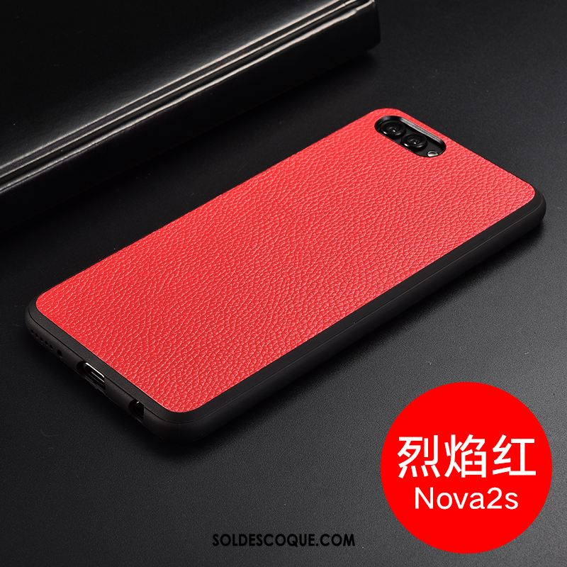 Coque Huawei Nova 2s Étui En Cuir Téléphone Portable Incassable Protection Noir Housse Soldes