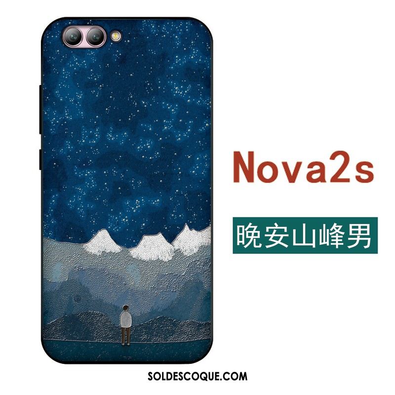 Coque Huawei Nova 2s Étui Simple Incassable Délavé En Daim Art Pas Cher