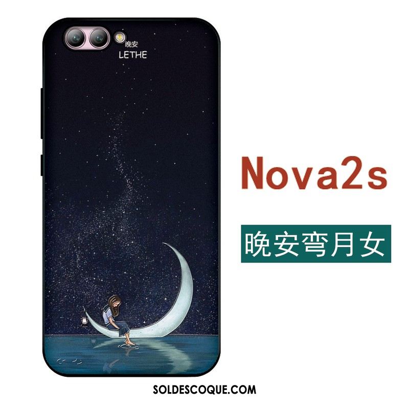 Coque Huawei Nova 2s Étui Simple Incassable Délavé En Daim Art Pas Cher