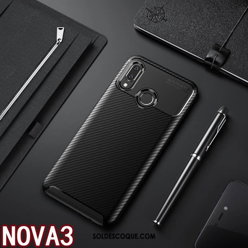 Coque Huawei Nova 3 Anneau Antidérapant Tout Compris Plaine Étui Pas Cher