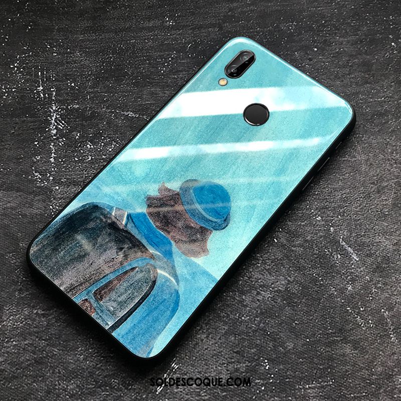 Coque Huawei Nova 3 Bleu Amoureux Silicone Noir Petit En Ligne