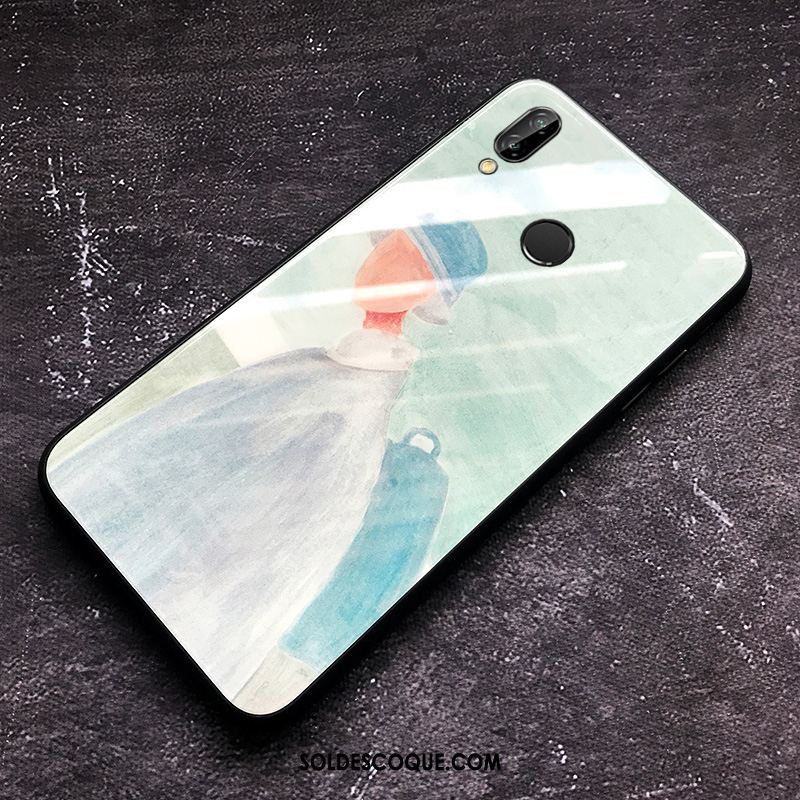 Coque Huawei Nova 3 Bleu Amoureux Silicone Noir Petit En Ligne