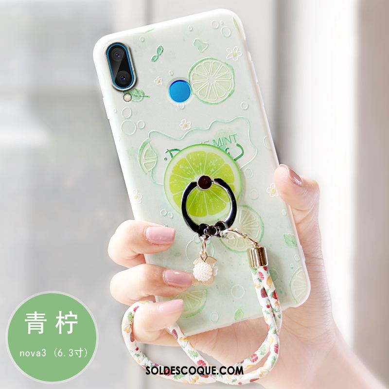 Coque Huawei Nova 3 Créatif Fluide Doux Silicone Délavé En Daim Protection En Vente