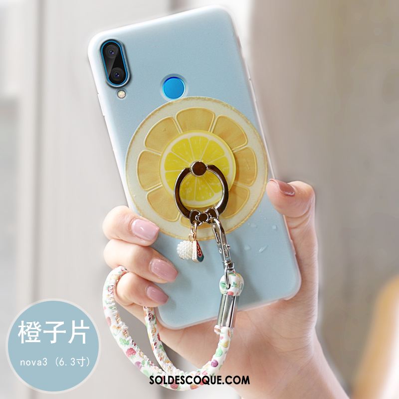 Coque Huawei Nova 3 Créatif Fluide Doux Silicone Délavé En Daim Protection En Vente