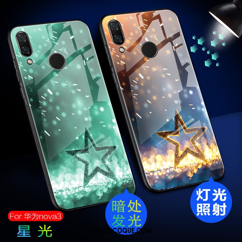 Coque Huawei Nova 3 Créatif Téléphone Portable Lumineuses Fluide Doux Marque De Tendance Soldes