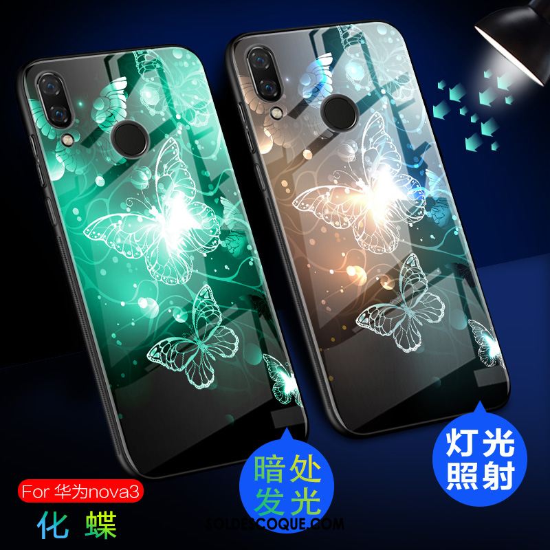 Coque Huawei Nova 3 Créatif Téléphone Portable Lumineuses Fluide Doux Marque De Tendance Soldes