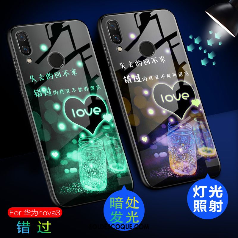 Coque Huawei Nova 3 Créatif Téléphone Portable Lumineuses Fluide Doux Marque De Tendance Soldes