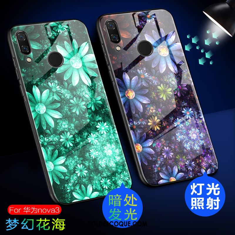 Coque Huawei Nova 3 Créatif Téléphone Portable Lumineuses Fluide Doux Marque De Tendance Soldes