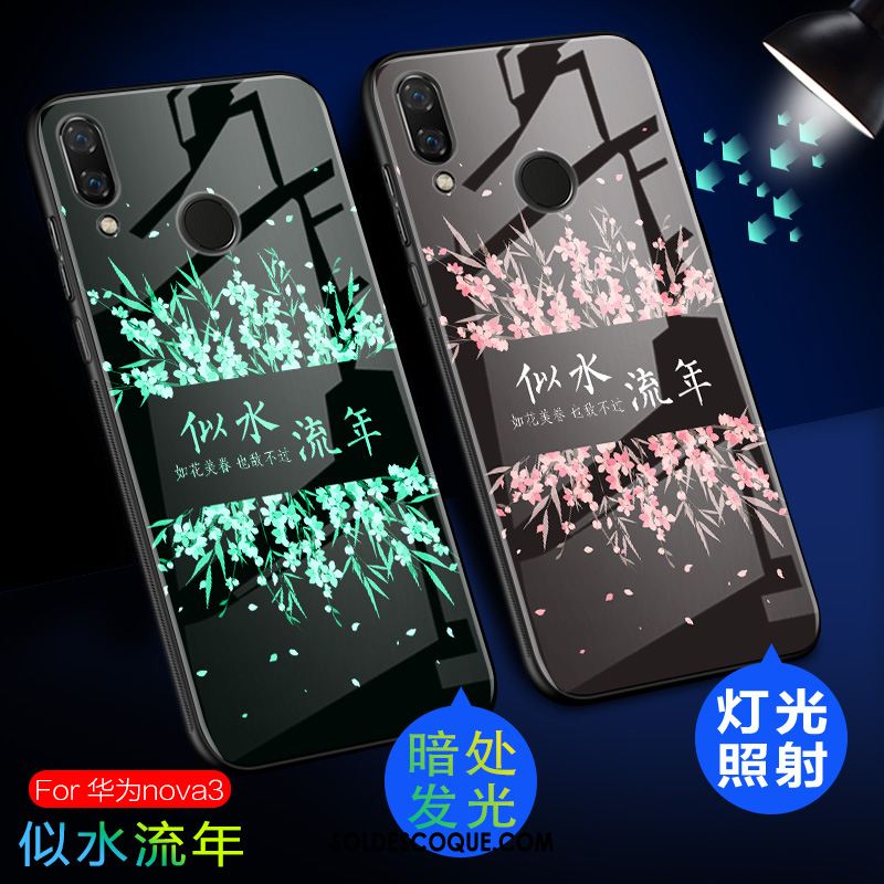 Coque Huawei Nova 3 Créatif Téléphone Portable Lumineuses Fluide Doux Marque De Tendance Soldes