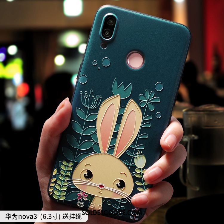 Coque Huawei Nova 3 Dessin Animé Créatif Étui Très Mince Ornements Suspendus Housse Pas Cher