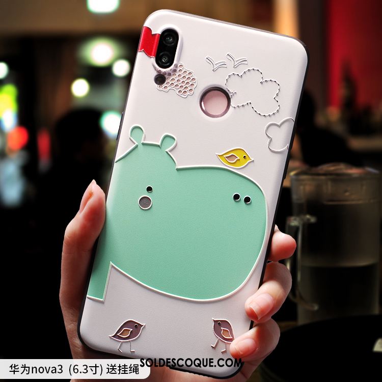 Coque Huawei Nova 3 Dessin Animé Créatif Étui Très Mince Ornements Suspendus Housse Pas Cher