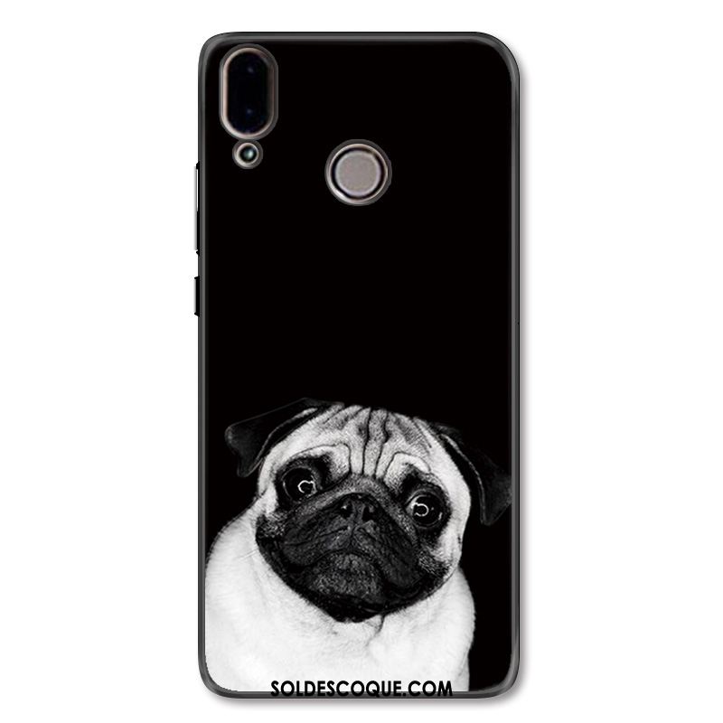 Coque Huawei Nova 3 Dessin Animé Protection Simple Noir Chiens France