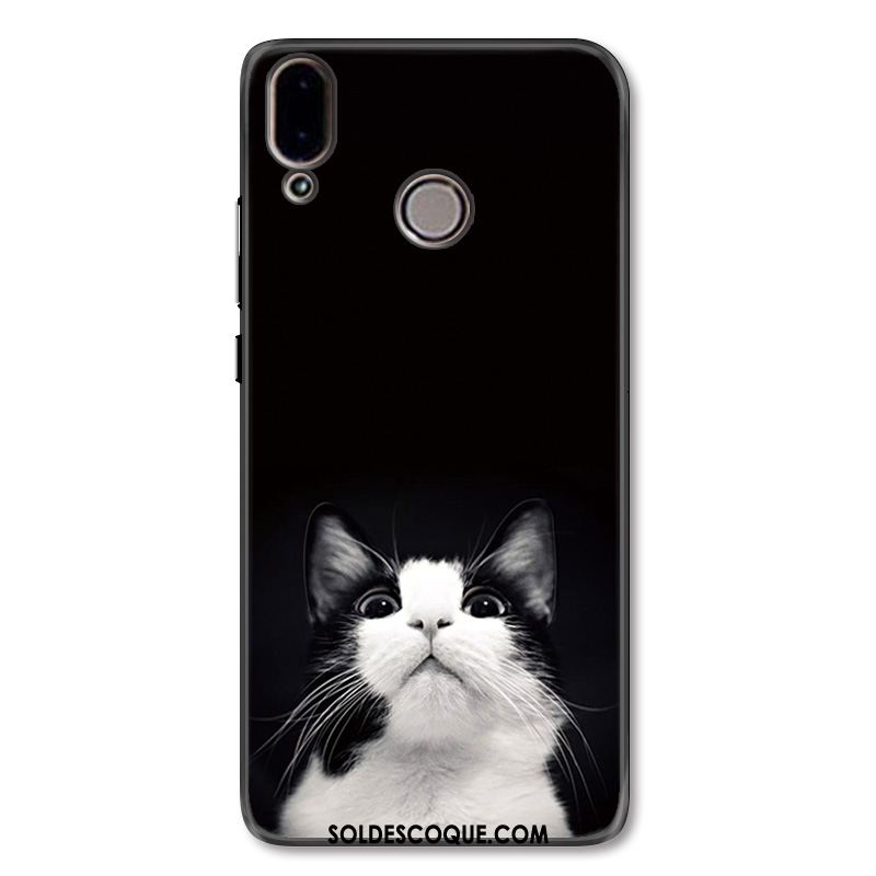 Coque Huawei Nova 3 Dessin Animé Protection Simple Noir Chiens France