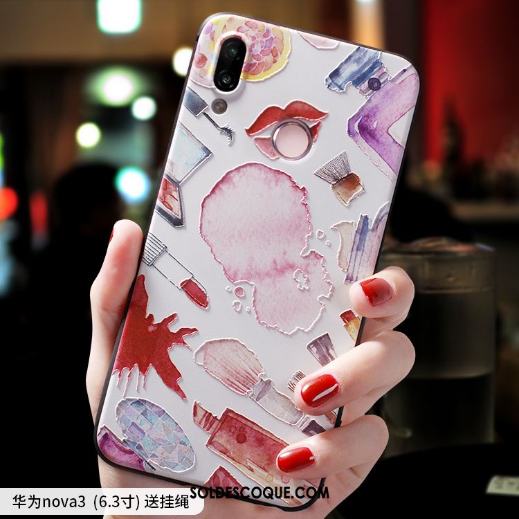 Coque Huawei Nova 3 Délavé En Daim Téléphone Portable Ornements Suspendus Nouveau Charmant Soldes