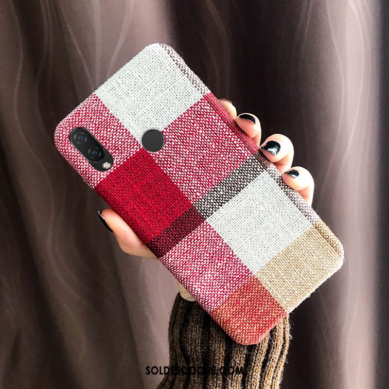 Coque Huawei Nova 3 Flanelle Modèle Fleurie Rouge Incassable Vérifier Carreaux France