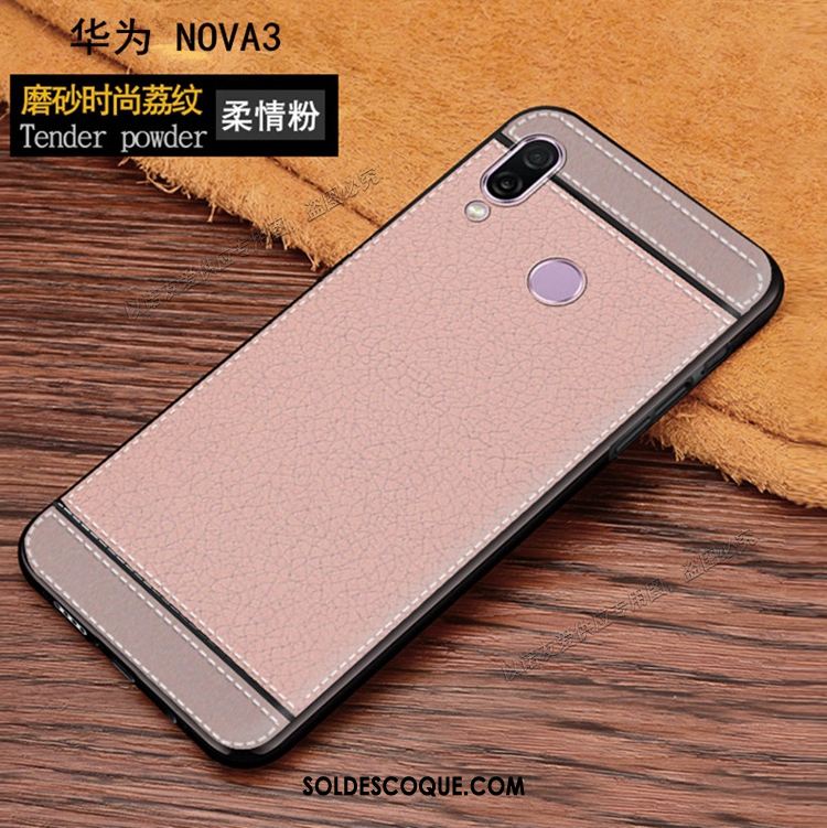 Coque Huawei Nova 3 Fluide Doux Incassable Téléphone Portable Étui En Cuir Rouge Pas Cher